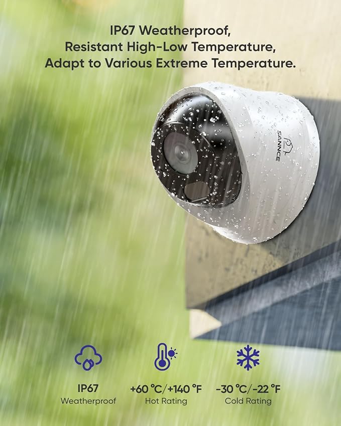 SANNCE 5MP HD PoE Dome Security Camera - 100ft Dual IR Night Vision - Image 6