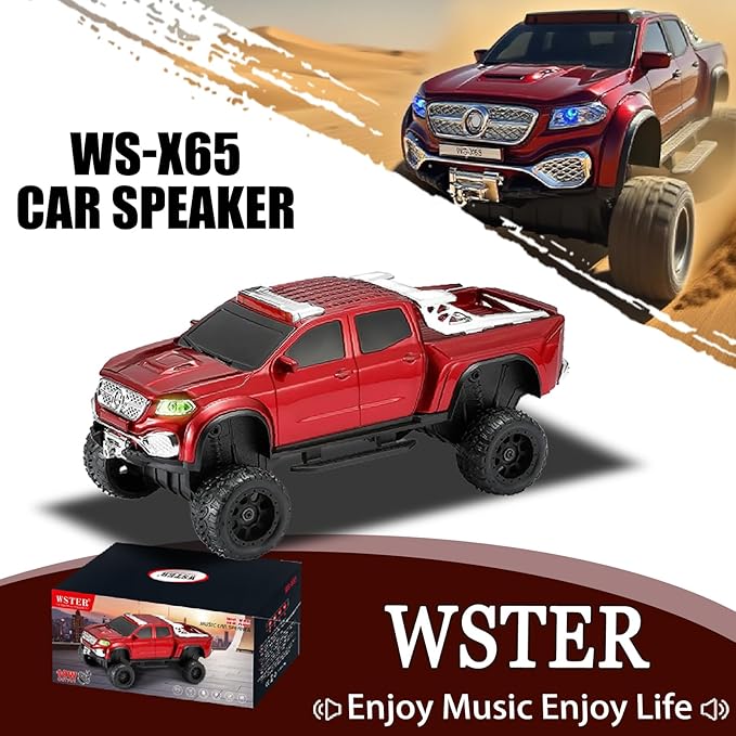 WSTER WS-X65 Pickup Truck Replica Bluetooth Speaker – HD Sound, FM Radio - Image 2