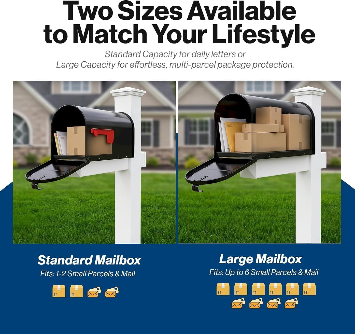 4Ever Products Fitzgerald Mailbox (Large) | Complete mailbox system includes personalized address plate. Available in large or standard size.