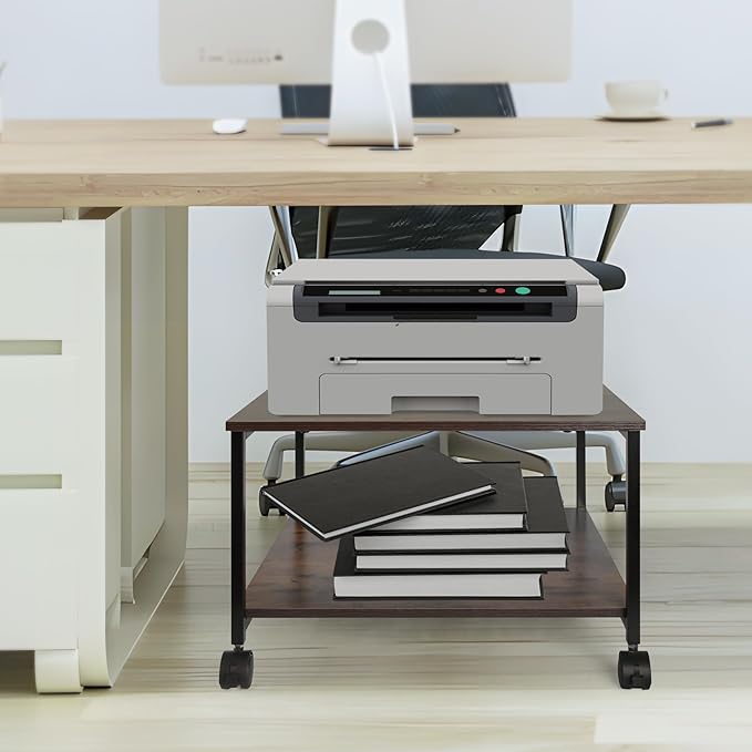 EMERIT Printer Stand, 19.5''x19.5''x12.8'' 2 Tier Large Printer Laser Table - Image 5