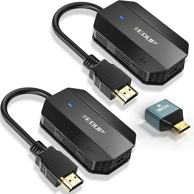 EDUP Wireless HDMI Transmitter and Receiver 4K Decode Input 1080P Output by EDUP