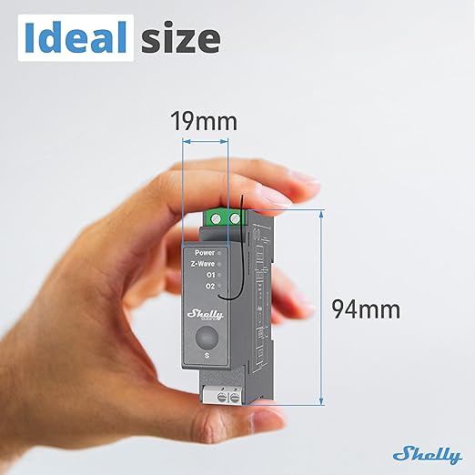 Shelly Wave Pro 2 US LR | Z-Wave Long Range 2-Channel Smart Relay Switch - Image 2