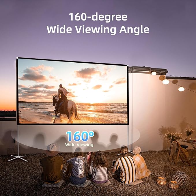 Projector Screen Outdoor Portable Movie: 120 inch Foldable Projection Screen - Image 2