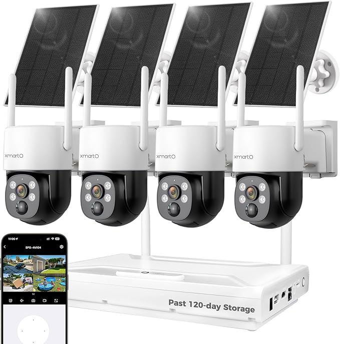 XMARTO Solar Camera Outdoor Wireless, All-Weather Solar Charge, Two-Way Audio by xmartO