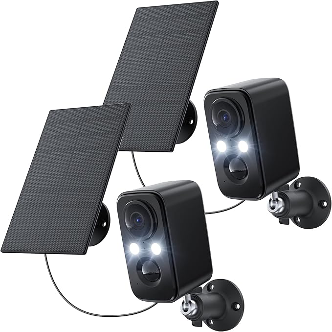 IHOXTX Security Cameras Wireless Outdoor, Flood Light Solar Cameras by IHOXTX