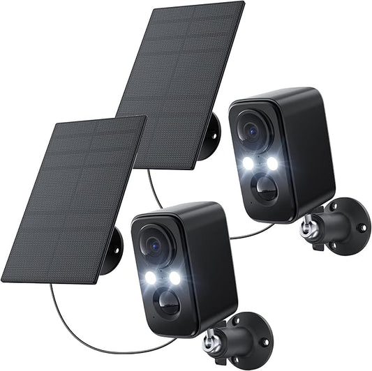 IHOXTX Security Cameras Wireless Outdoor, Flood Light Solar Cameras by IHOXTX