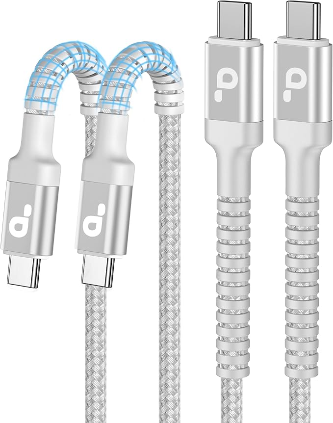 USB C to C Cable 3A Fast Charging USB Type C Cable Upgraded Extra Durable by PRAKIE