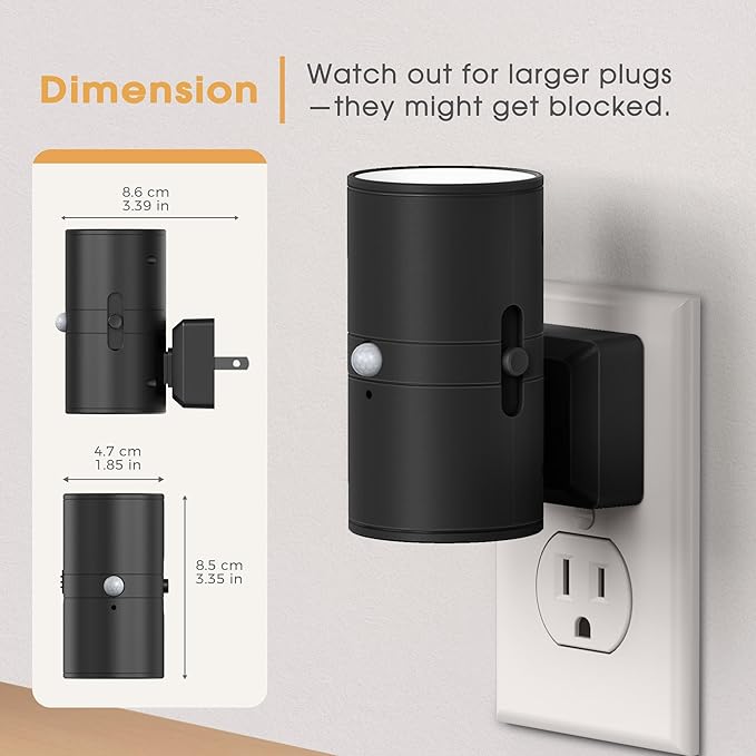 Briignite Motion Sensor Night Light, Motion Activated Plug in Night Lights - Image 5