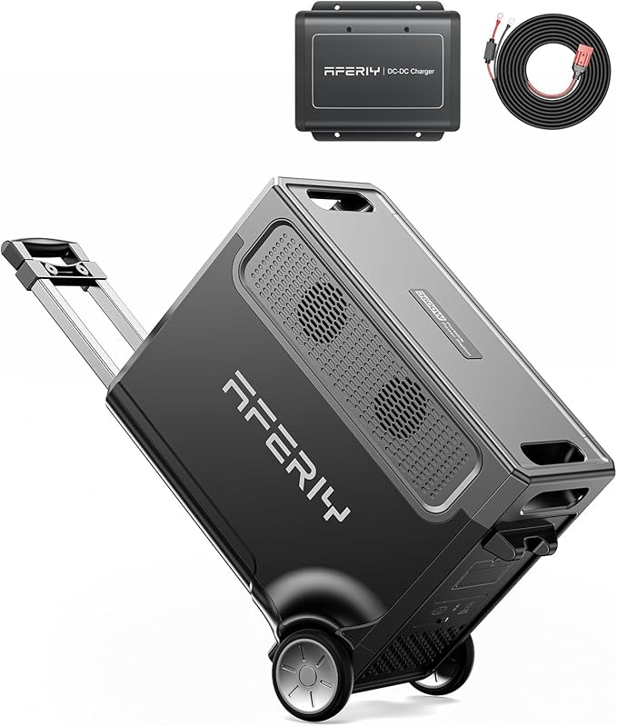 AFERIY 3840Wh 3600W Portable Power Station + DC600 580W Alternator Charger by AFERIY