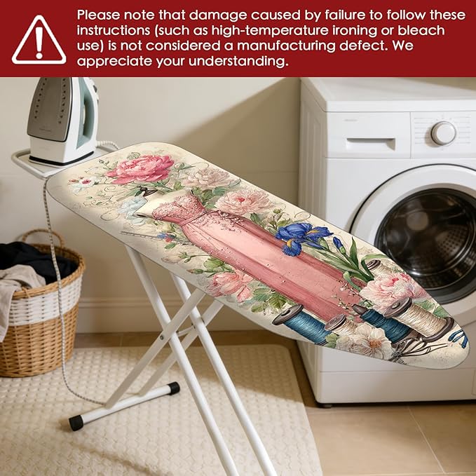 Nuxovilar Ironing Board Cover Needle Cotton 15x54 Inches | Ironing Board Cover - Image 7