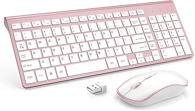 J JOYACCESS Wireless Keyboard Mouse Combo, Typewriter Keyboard Wireless by JOYACCESS
