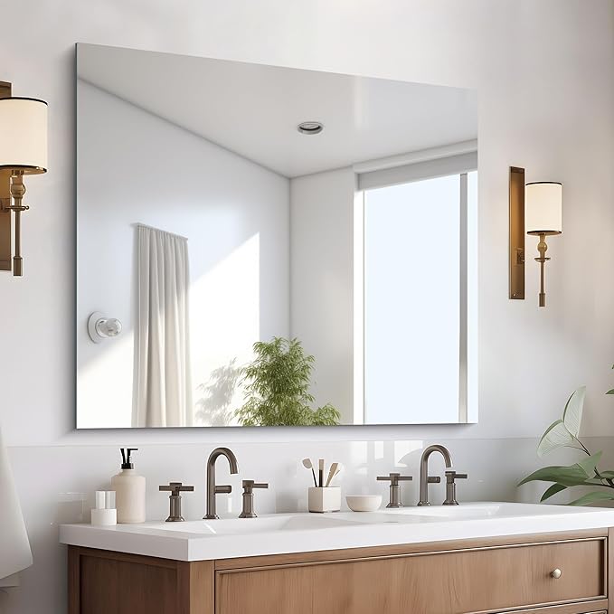 CILIBER Frameless Mirror, 36x40 inch Bathroom Mirrors by CILIBER