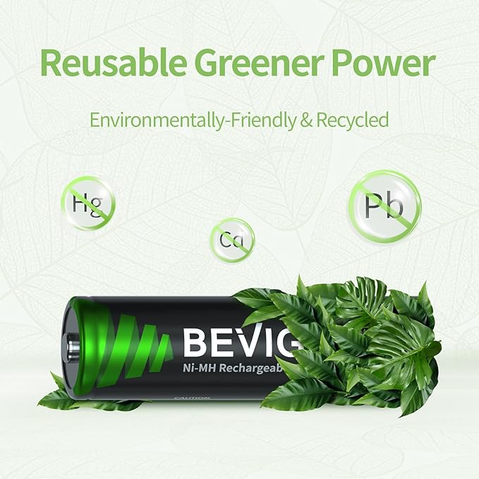 BEVIGOR AA Rechargeable Batteries 2800 mAh High Capacity 1500 Cycle, 1.2V NiMH - Image 6