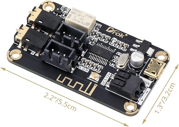 DROK Blue~Tooth Board, 12V Audio Receiver Blue~Tooth Module DC 5V-12V Portable - Image 8