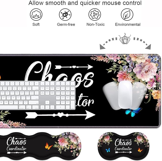Ergonomic Keyboard Wrist Rest & Mouse Pad Wrist Rest Set, 31.5"x 11.8" Large - Image 4