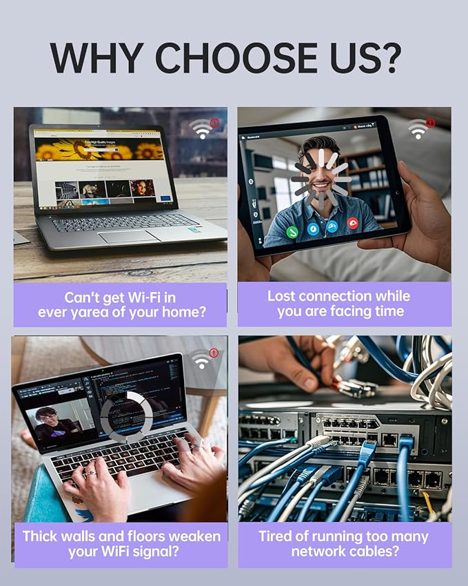 WiFi Extender Signal Booster, 1200Mbps Dual Band 2.4G&5.0G Signal WiFi Booster - Image 8