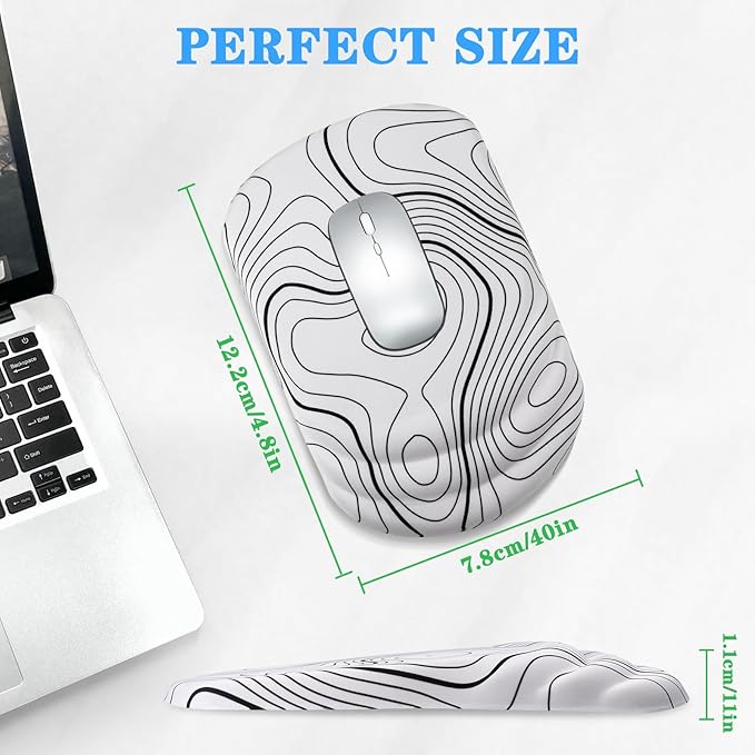 Mouse Pad Wrist Wrist Rest, Comfortable Memory Foam Wrist Rest, Non-Slip PU Base - Image 6