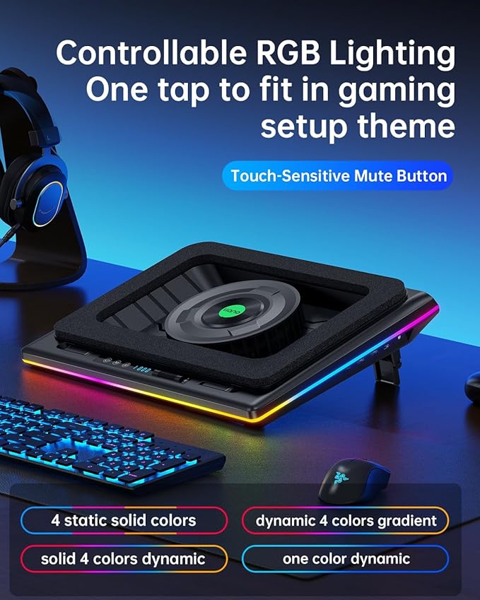 llano V12 RGB Laptop Cooling Pad, Gaming Laptop Cooler - Image 3