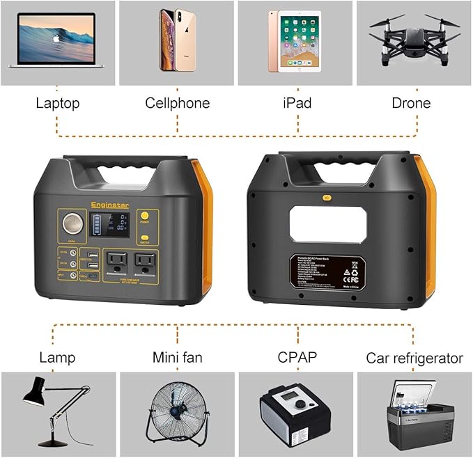Enginstar Solar Generator, 296Wh Portable Power Station, 110V Pure Sine Wave - Image 9