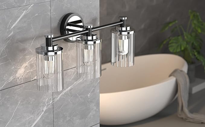 PHIXART Bathroom Lighting Fixtures Black and Chrome Bathroom Vanity Light - Image 4
