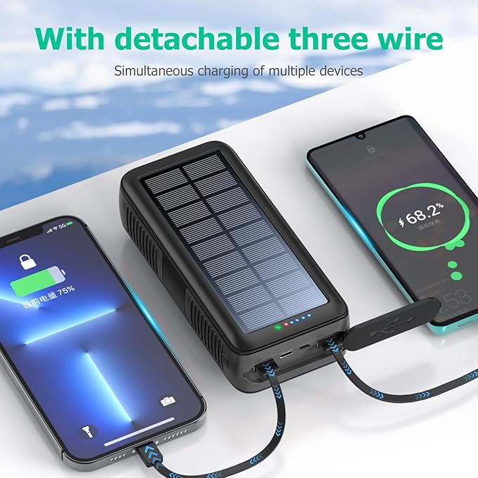 Solar Charger Power Bank 63200mAh, Portable Charger - Image 4