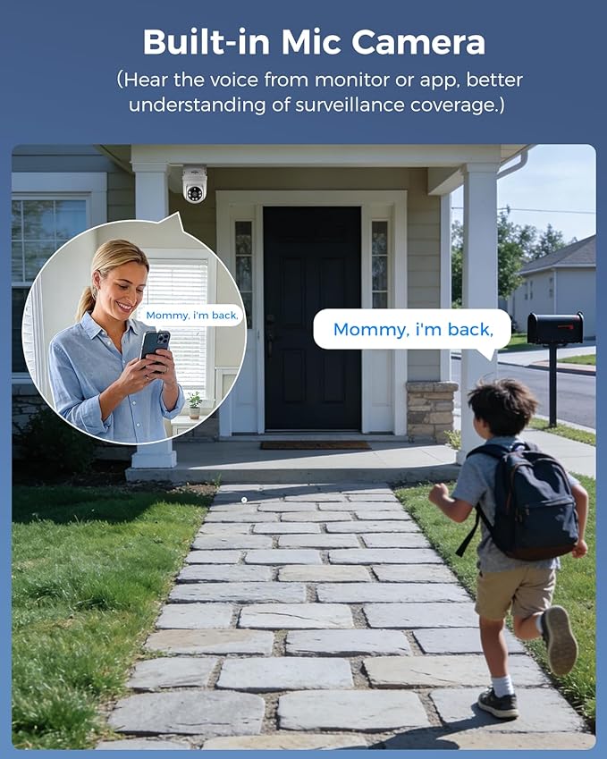 Hiseeu 3K 360°View PTZ Wired Security Camera System - Image 3