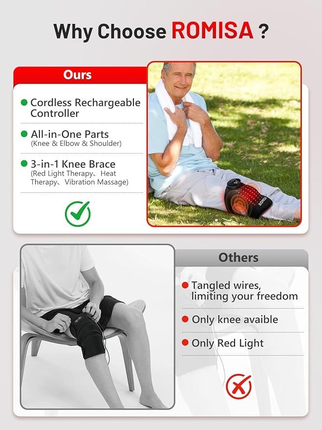 ROMISA Red Light Therapy Knee Brace - Image 8