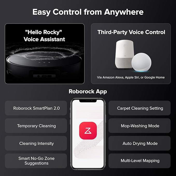 roborock Saros 10 Robot Vacuum and Mop, 000Pa Suction, AI Obstacle Avoidance - Image 9