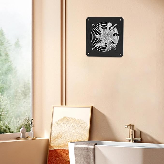 XUFOPLY 8 Inch Exhaust Fan, 110V 80W Wall Mounted Vent Fans 2600RPM Kitchen - Image 2