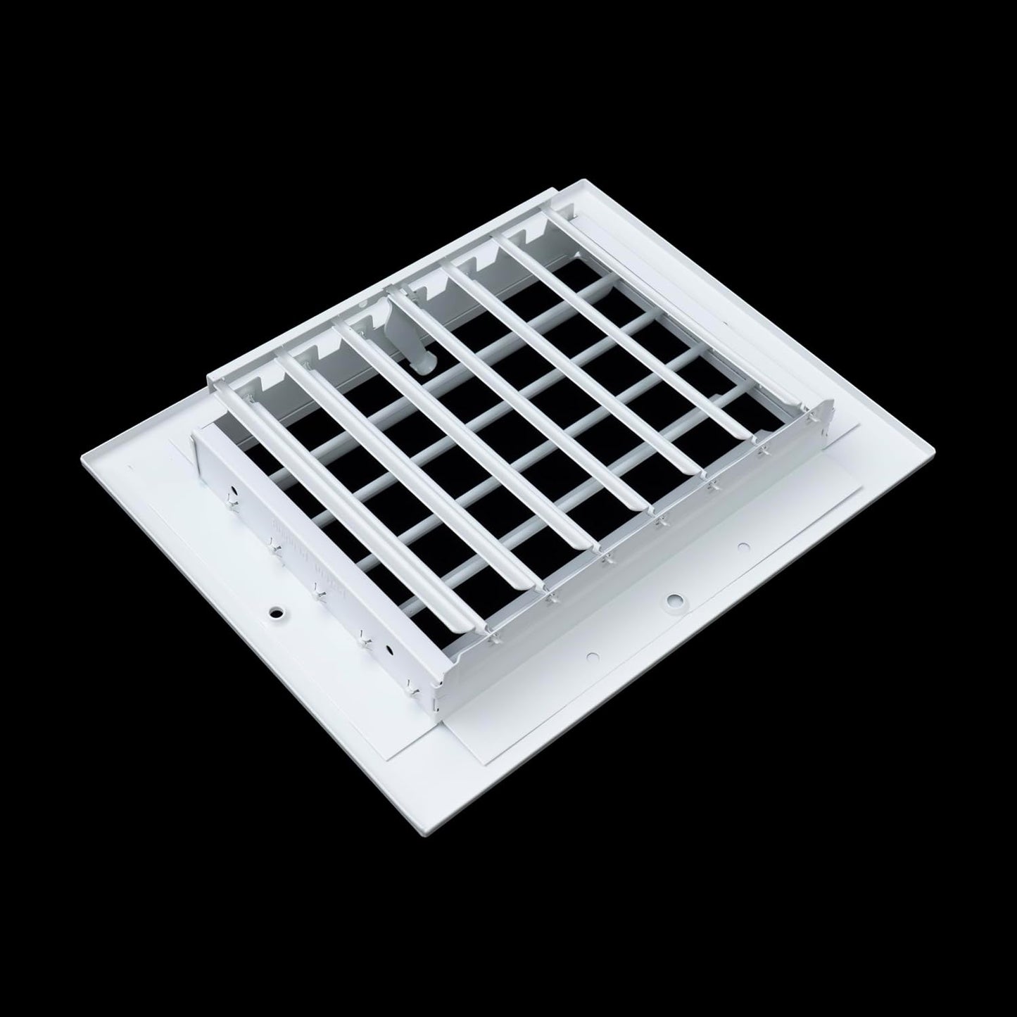 Fits 8x4 Duct Opening Aluminum 1-Way Adjustable Air Supply Grille by Handua | Curved Blade Register Vent Cover for Sidewall & Ceiling | White | Outer Size: 9.75" X 5.75"