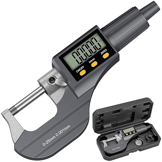HDLKNAK Digital Outside Micrometer, 0.00005"/0.001mm Precision, Inch/Metric by HDLNKAK
