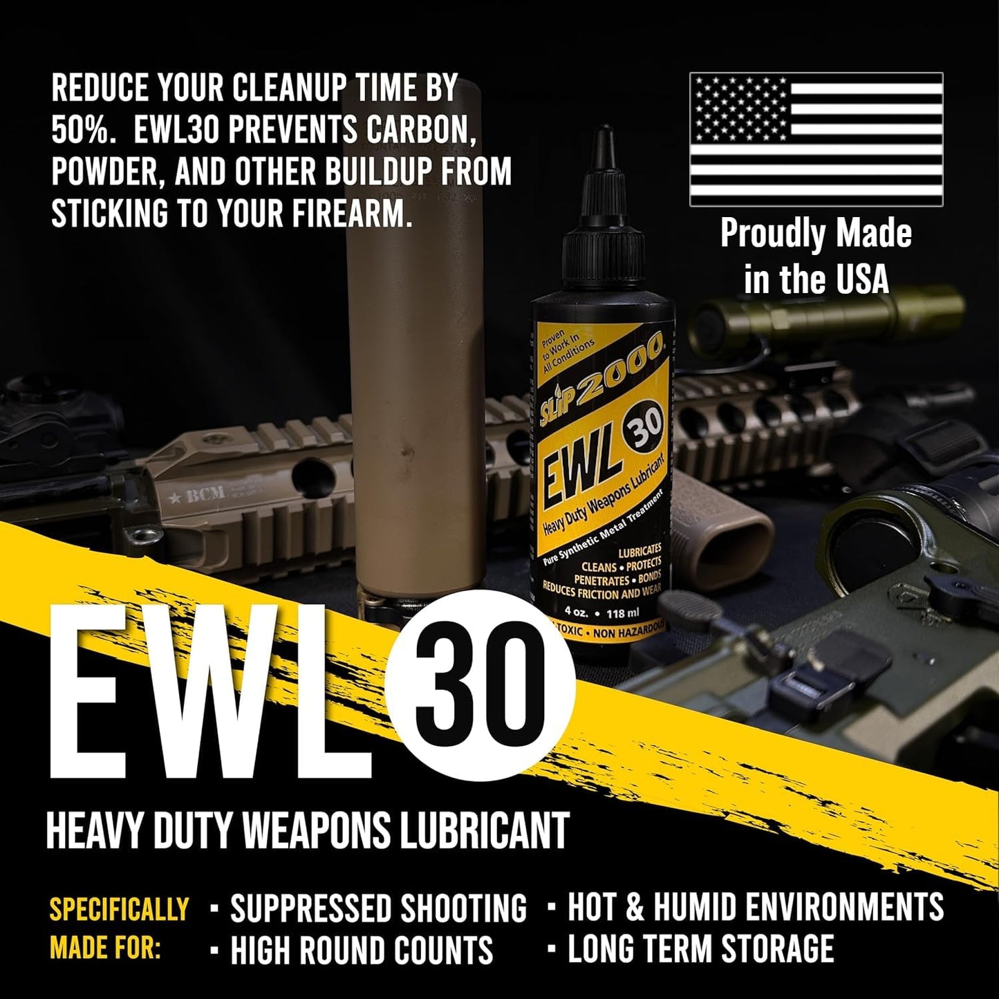 SLIP 2000 EWL30 4oz | Thick, Heavy Weight (30) Gun Lubricant, Extreme Temperatures -75 to 1250 F