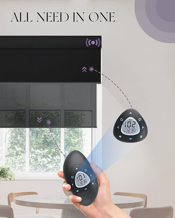 Graywind Motorized Dual Shades for Windows Smart Double Blinds Blackout and - Image 2