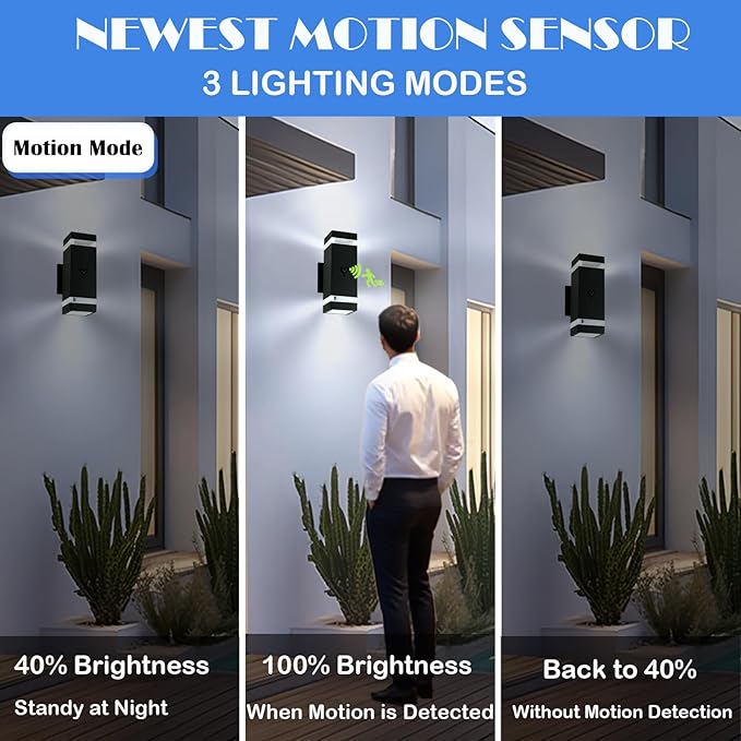 iYogaled Motion Sensor Outdoor Wall Lights - Image 2