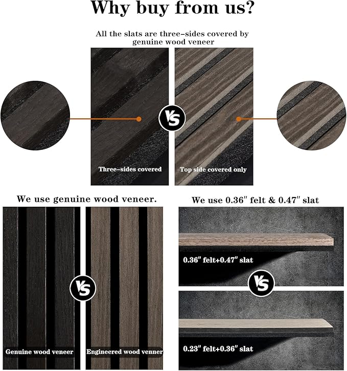 ARMURO Wood Panels for Wall, Wood Slat Wall Panel - Image 4