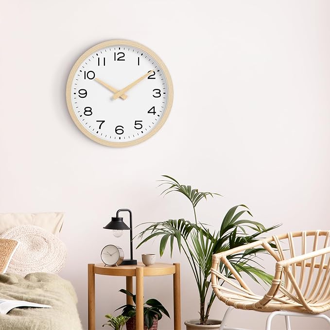 AKCISOT Wall Clock 14 Inch, Boho Large Wall Clocks Battery Operated Non Ticking - Image 7