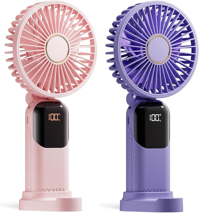 GOCKERA Portable Fan, 4200mAh Battery Operated Fan, 5 Speeds&Digital Display by GOCKERA
