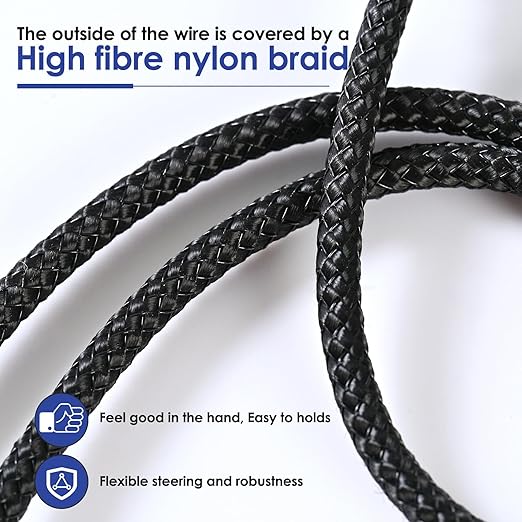 Quelong 5Pcs Headphone Splitter, Dual Headphone Nylon Braided Extension Cable - Image 5