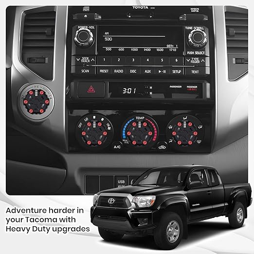 4 Pack - 2nd Gen Tacoma Accessories AC Knob Upgrade - 2005, 2015 Tacoma Climate - Image 2