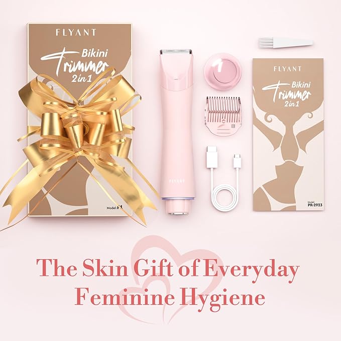 Bikini Trimmer for Women, Flyant 2 in 1 Electric Shaver for Women, Pubic Hair - Image 8