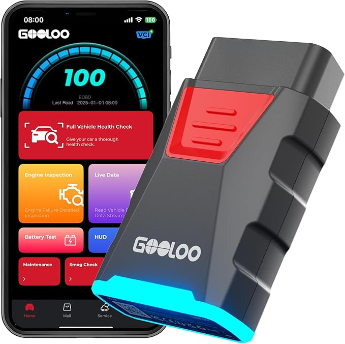 GOOLOO DEEPSCAN DS100 OBD2 Scanner Bluetooth，All System Diagnostic Tool Car by GOOLOO