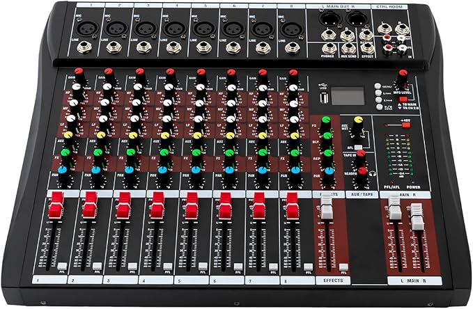 8 Channel Audio Mixer, Professional Audio Mixer by Unknown