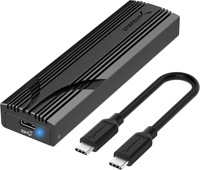 SABRENT USB C NVMe Enclosure, Tool-Free M.2 SSD Case by SABRENT