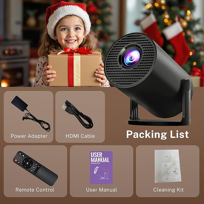 Mini Projector with WiFi 6 and Bluetooth 5.4 Built-in Android 11, 1080P 4K - Image 10