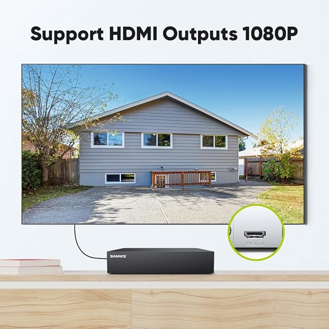 SANNCE 8CH 1080P Security Camera System DVR and 4x2.0MP Indoor Outdoor IP66 - Image 9