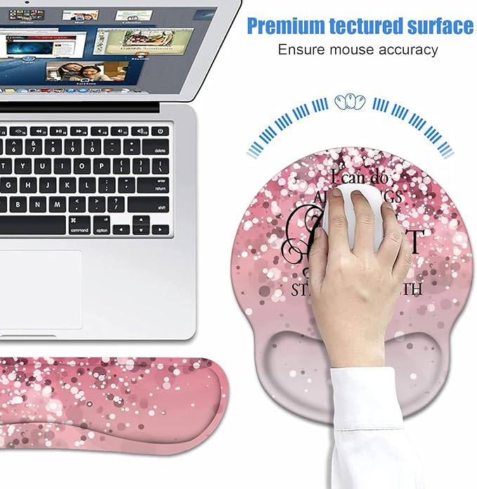Keyboard Wrist Rest + Mouse Pad Wrist Support Set - Image 4
