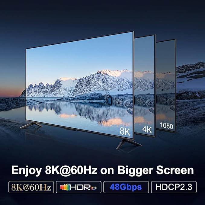 Y.D.F 8K@60Hz HDMI Switcher 5 in 1 Out Aluminum Support 4K@120Hz HDR10+ HDCP - Image 5
