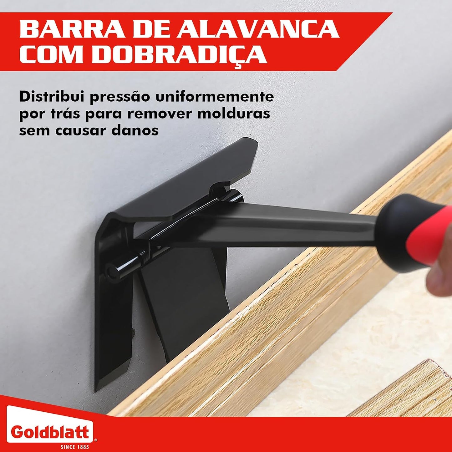Goldblatt Trim Puller, 4-Inch Tile Removal Tool Baseboard Removal Tool | Trim Removal Tool for Commercial Work & Home Improvement, Baseboard, Molding, Siding and Floor Removal, Remodeling