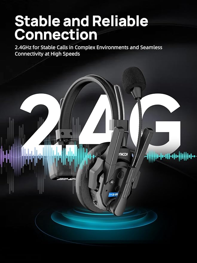 SYNCO XTALK XPRO13 Wireless Communication Headset System, Full Duplex 2.4GHz - Image 7