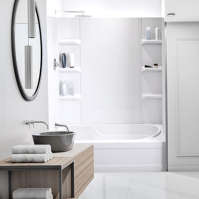White Polystyrene Tub Wall Surround 32"x 60"x 58" - Image 2